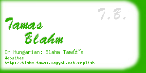 tamas blahm business card